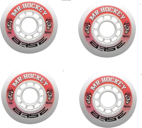 SCHANNER Eishockeyartikel BASE Hockey Indoor Pro Mr. Hockey 74A Rollen 4-er Set, Rollengröße:59 NEW-16136