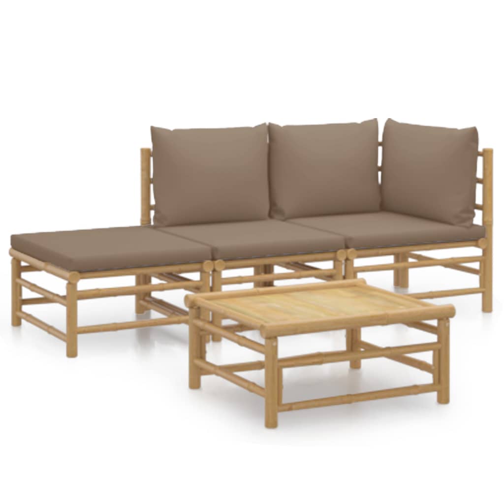 vidaXL 4tlg. GartenLoungeSet mit Taupe Kaufland.de