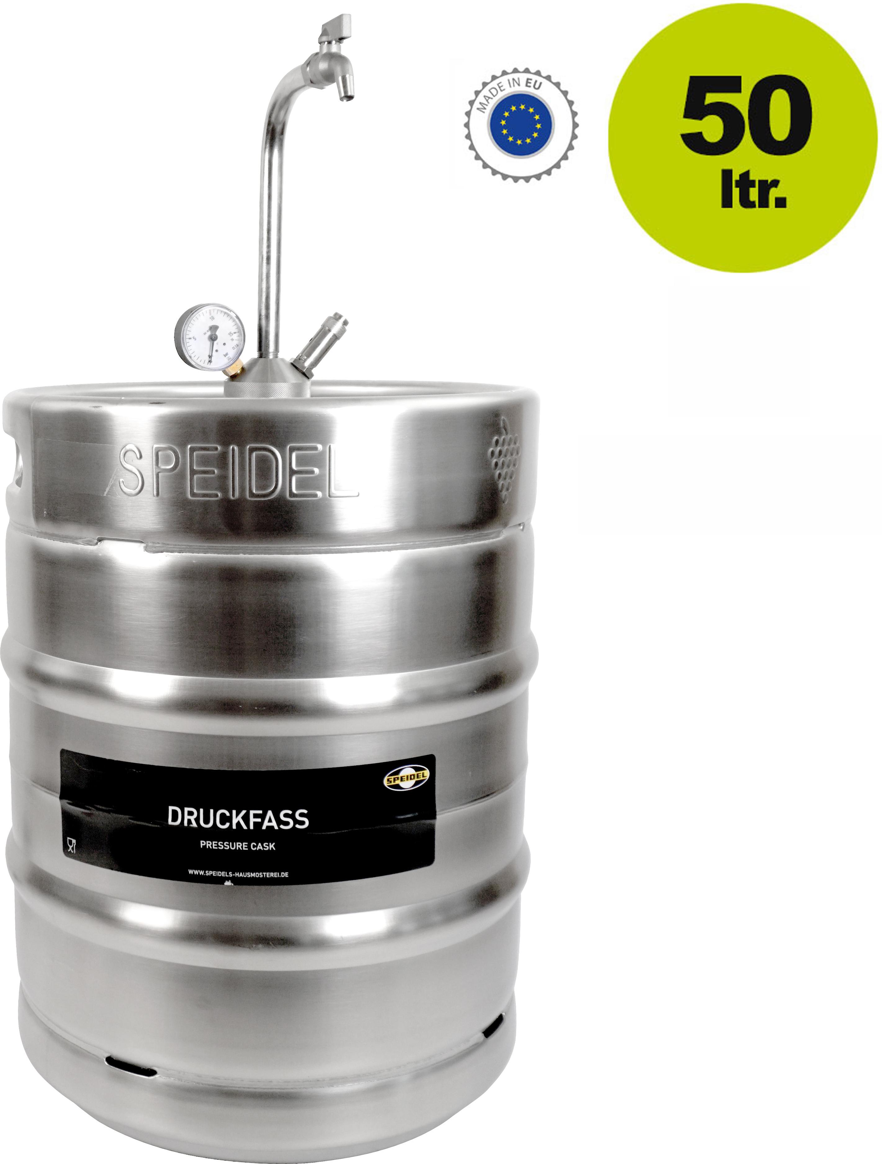 Most-Fass: Speidel Mostquell 50 Liter Druck-Fass für Most, Getränkefass aus Edelstahl ()*