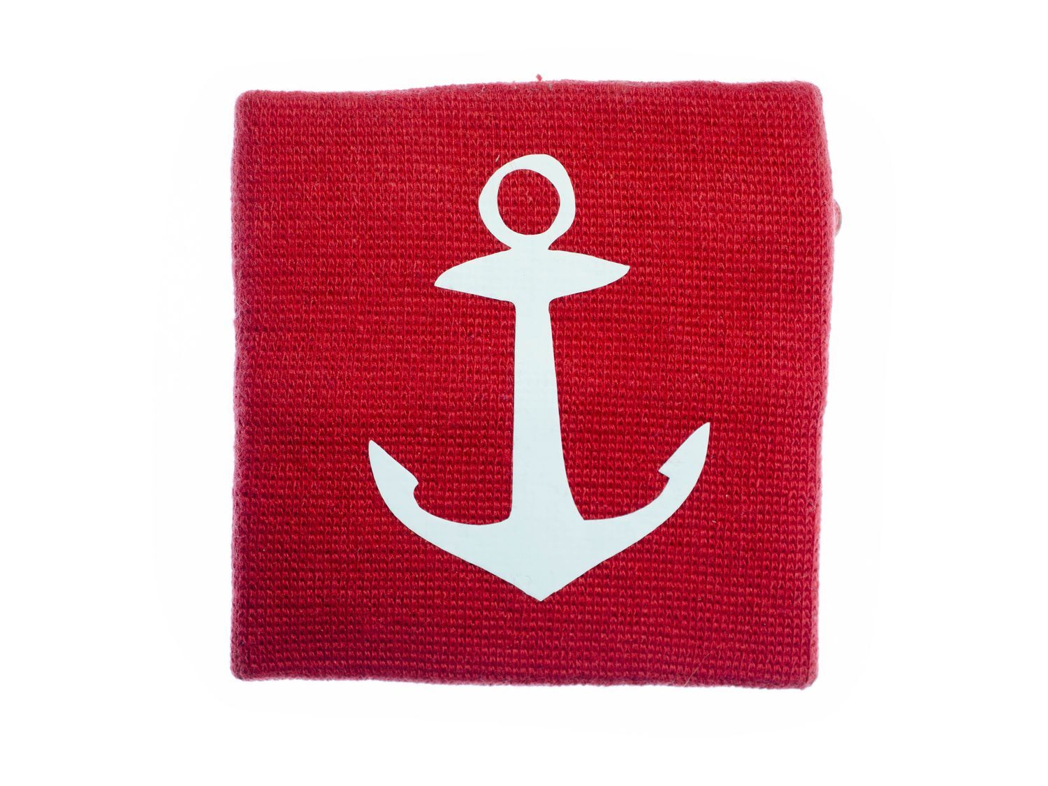 Schweißband mit Reißverschluss Geldbörse Miniblings weiß Anker Hintergrund rot SB0213Dez17So