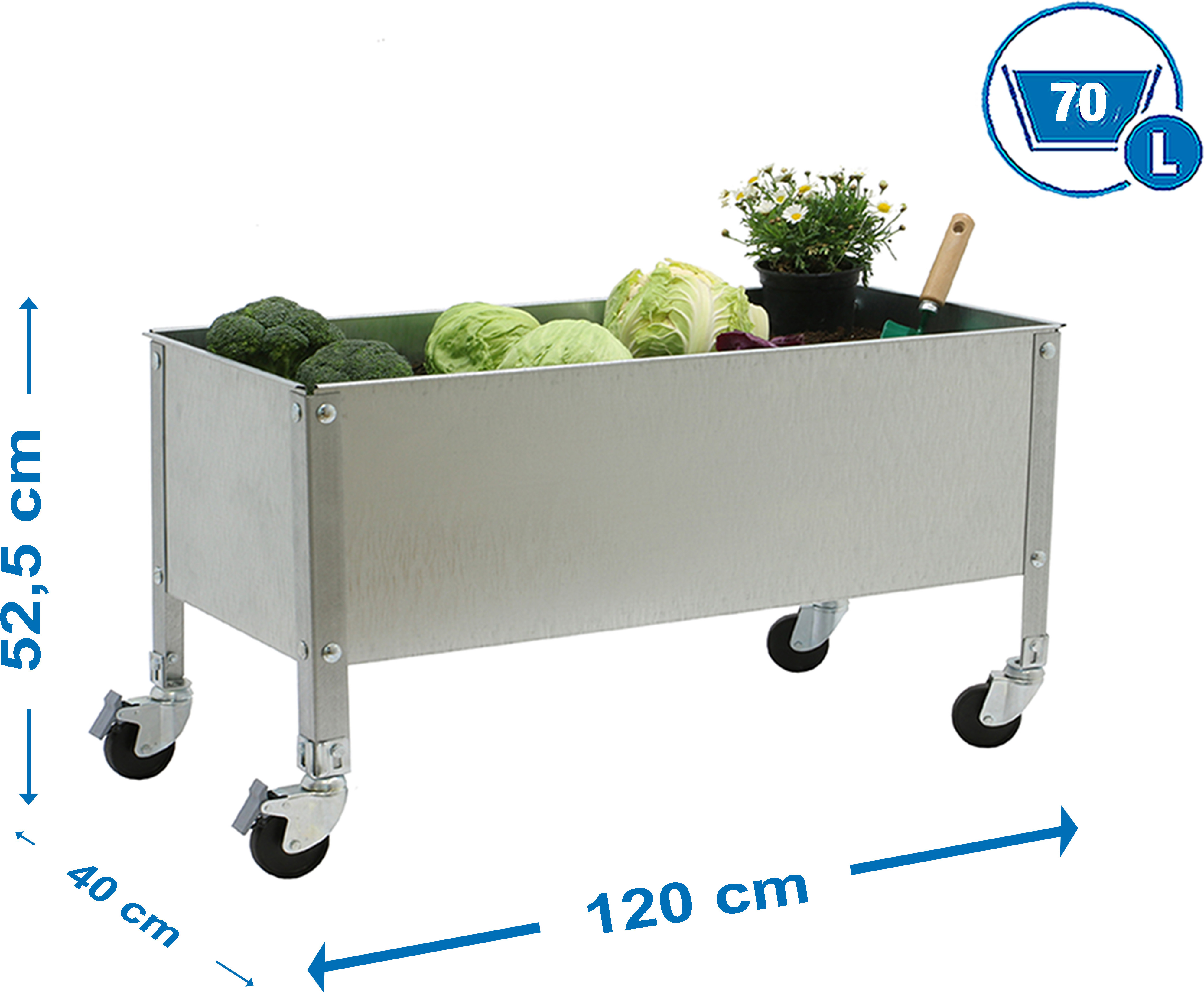 Simonrack Stadtgarten SIMONGARDEN URBAN MOB. 1200x400 GALVA/GALVA