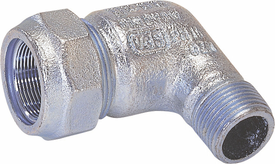 GEBO Klemmverbinder DN 15 – AG 1/2 Zoll X 21,3 Mm, Für Stahlrohr, Mit EPDM-Dichtung