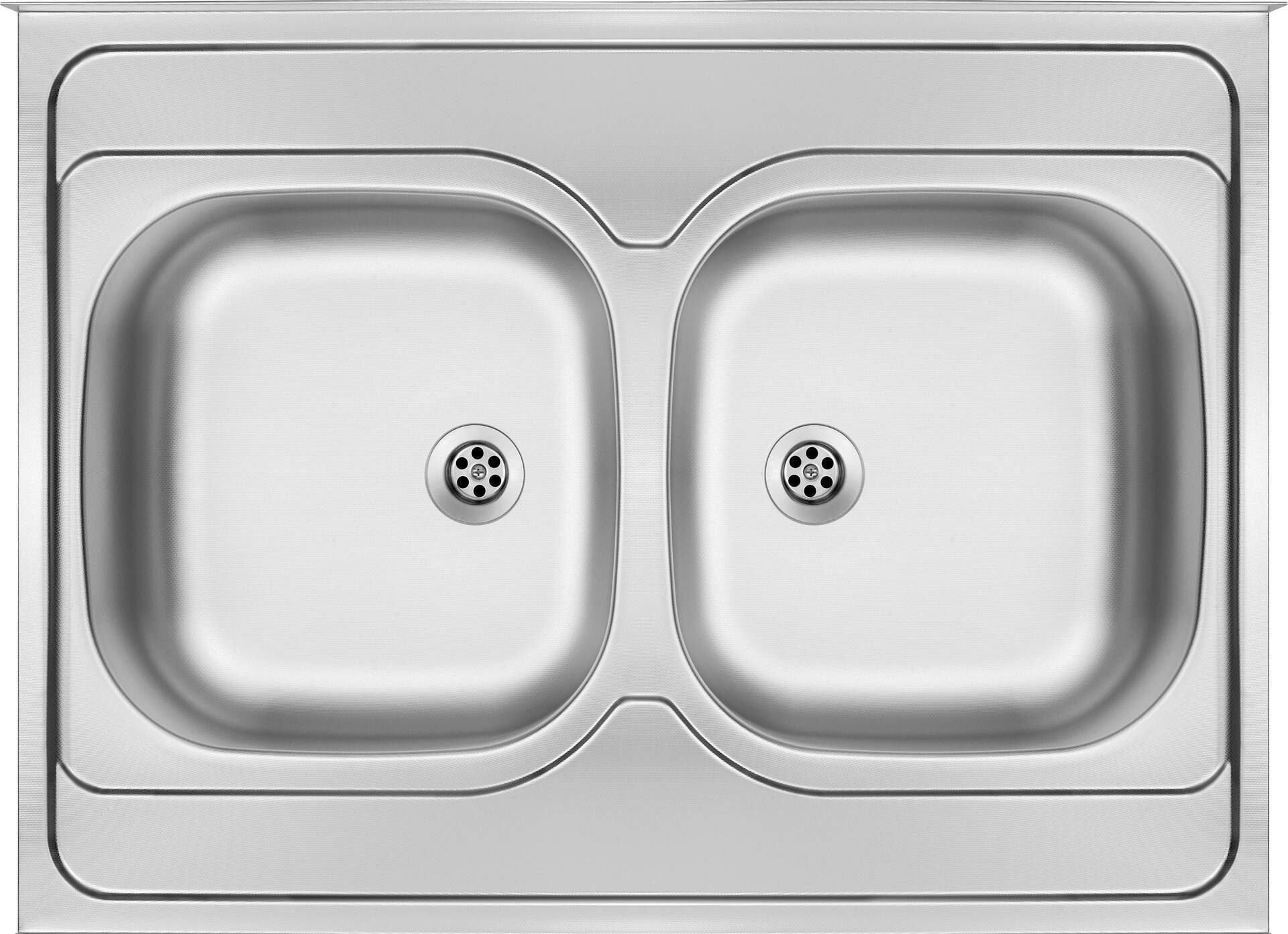 DEANTE 2-bowl steel sink - overlay ZM6_020N