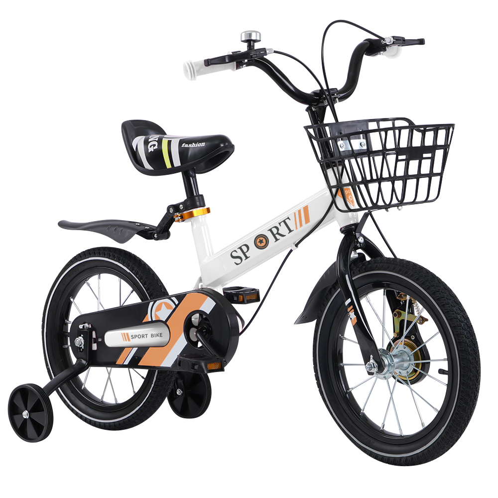 Vélo enfant 16 pouces pour fille et garçon à partir de 4 à 8 ans avec stabilisateurs antidérapants