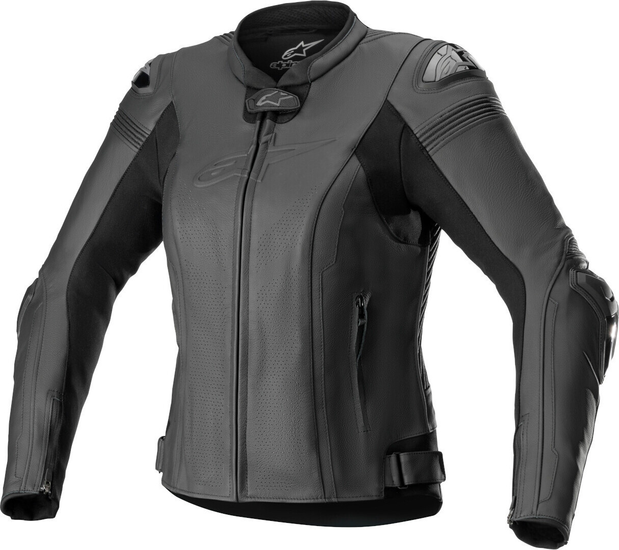 Alpinestars Stella Missile V2 Motorrad Damen Lederjacke, schwarz/schwarz, 48 3110122-1100-48