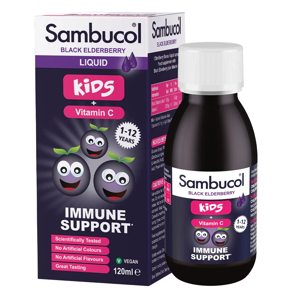 Sambucol Kids Liquid s vitamínom C - 120 ml