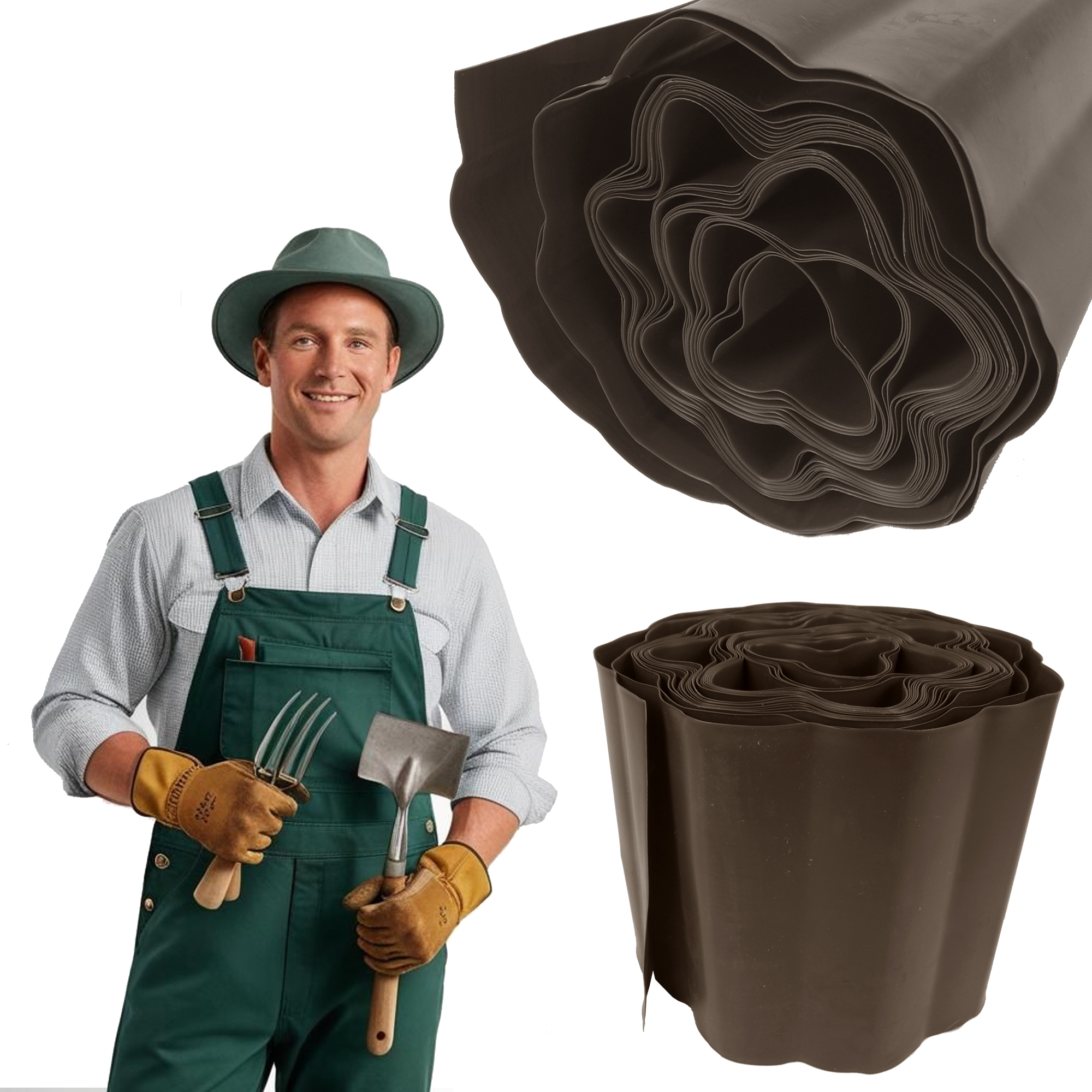 Bauster Rolle Rasenkanten 10cmx9mb BRONZE GARTENKANTEN Kunststoff-Gartenkanten Kunststoff-Gartenkanten 9778B