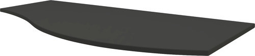 Waschtischplatte Baden Haus Vague 104 x 51 cm graphit matt für Waschtisch rechts ohne Ausschnitt