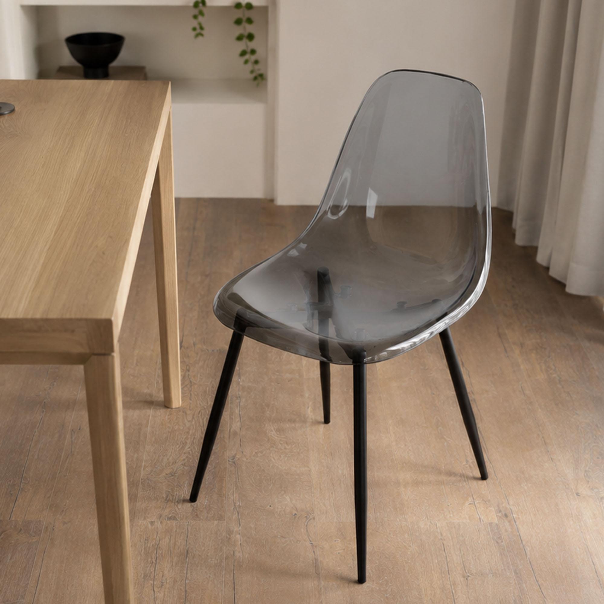 Dmora Stuhl Agate Grau, belastbar bis 120 kg