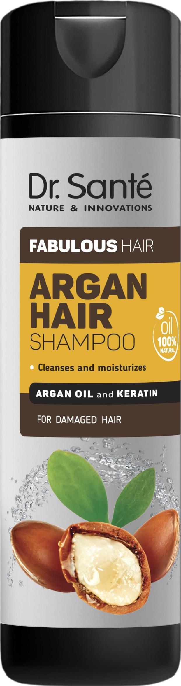 ELFA PHARM DR.SANTE Argan Haarreinigungs- und Feuchtigkeitsshampoo mit Arganöl und Keratin 250 ml