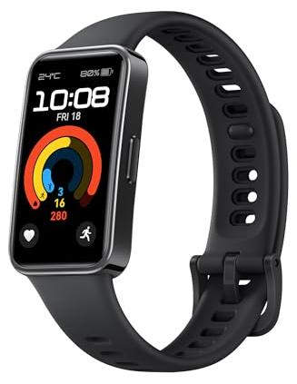 HUAWEI Band 9 Smartwatch, komfortable 24/7, Überwachung der Schlafqualität, bis zu zwei Wochen Akkulaufzeit, kompatibel mit iOS und Android (Schwarz)