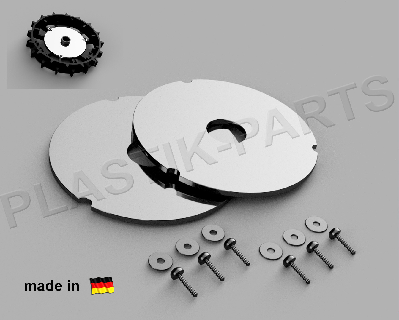 plastik-parts Radgewichte 2er Set für WORX Landroid S L M Mähroboter Gewichtsplatten
