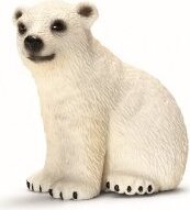 Schleich Eisbärjunges Wild Life, Braun, Weiß, Beide Geschlechter, 4 cm, 3 cm, 4,5 cm, 1 Stück 14660