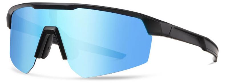 VeyRey Sportsonnenbrille Monoal schwarz fassung blau gläser Univerzální 897462