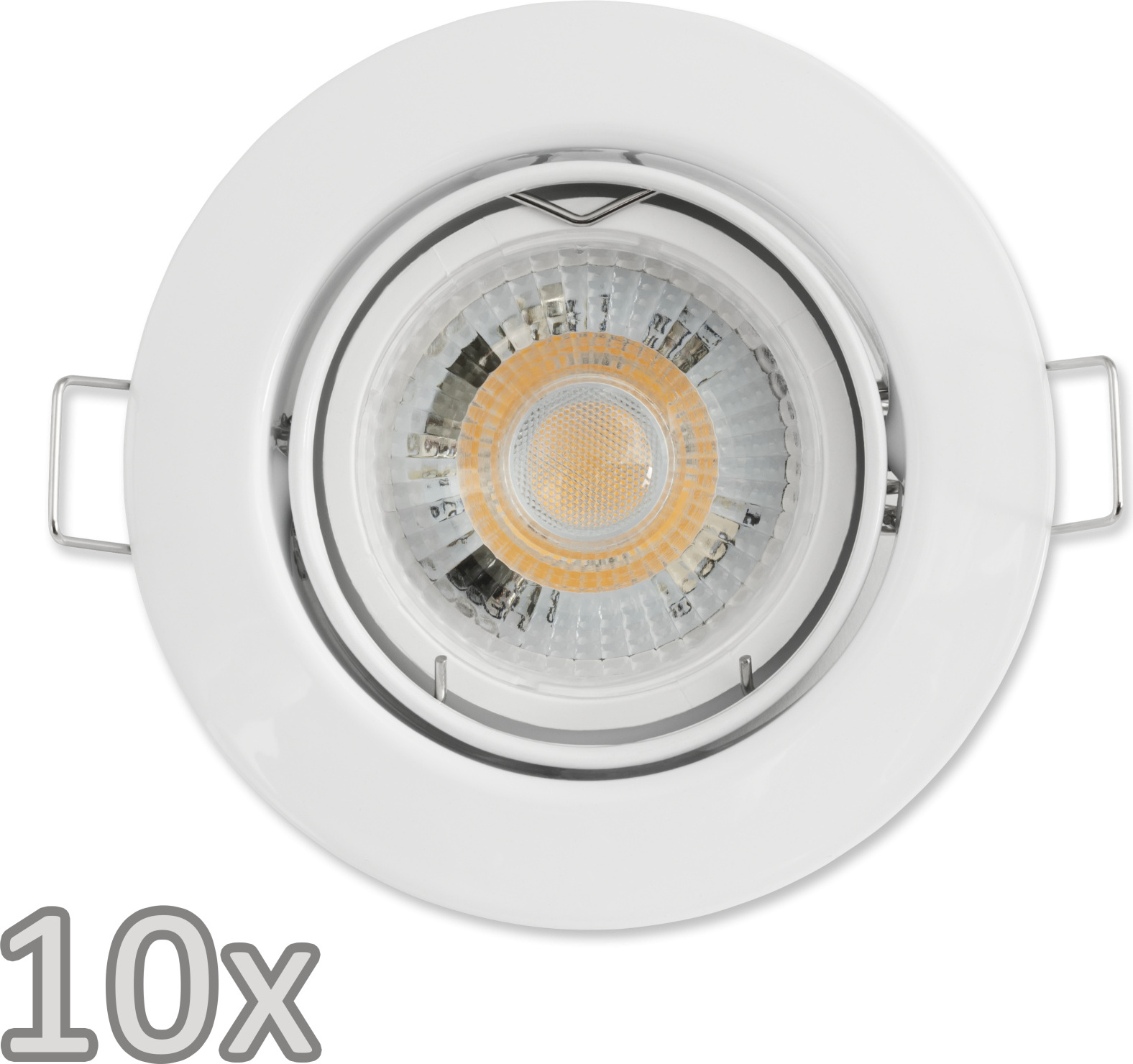Einbauleuchten-Set McShine, 10xRahmen, 10xLED-Modul, 5W, 400lm, 230V, weiß 1452916