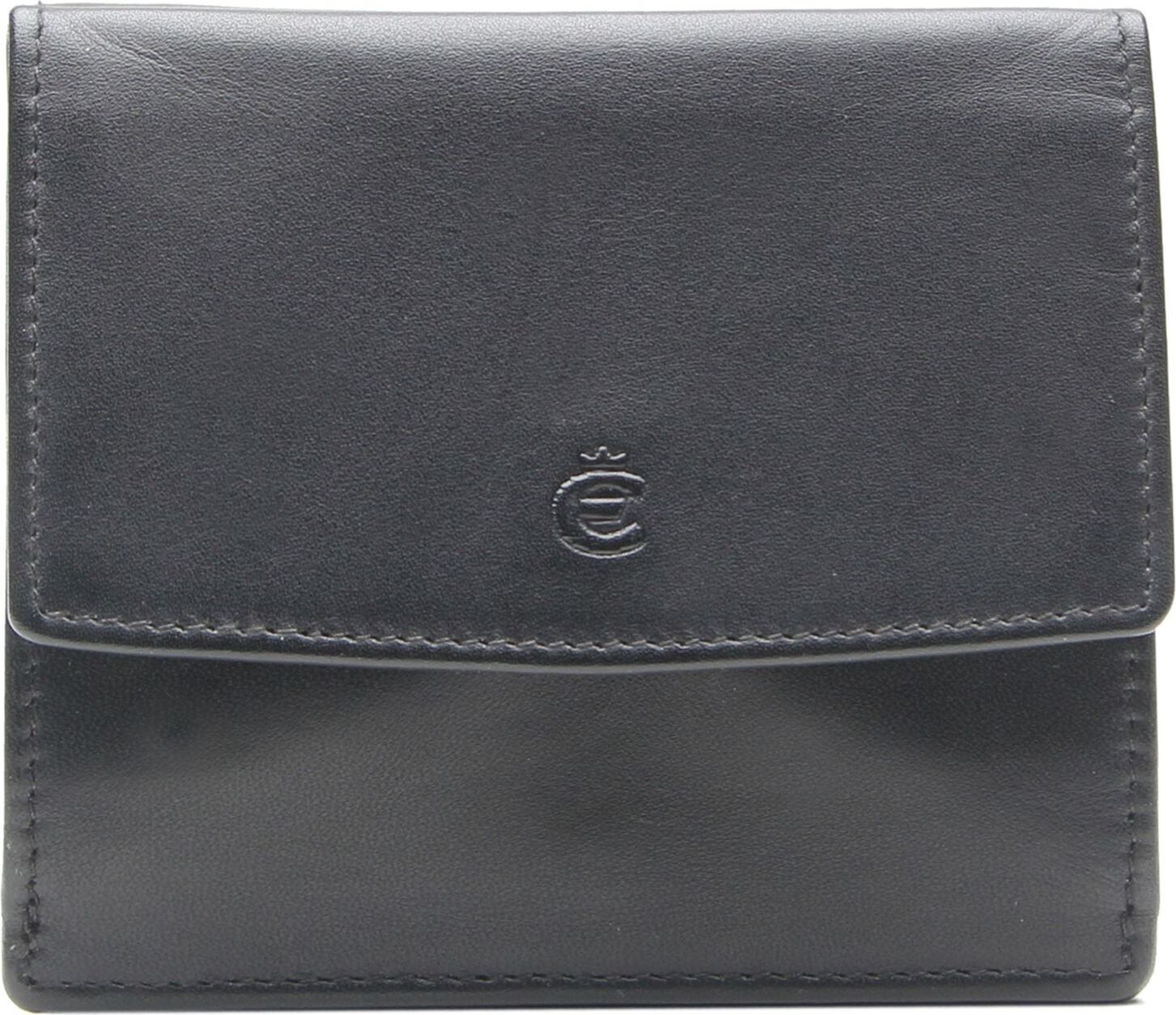 Esquire Leder Geldbörse Wiener Schachtel Logo Wiener Wallet Black schwarz 0039-10-00