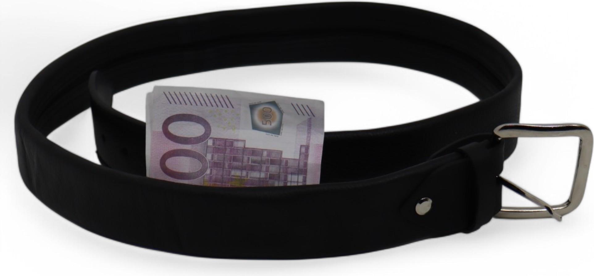 Safekeepers Geldgürtel - Gürtel mit Reißverschluss - Geldgürtel - Leder - schwarz geldriem_zwart_105_120/1