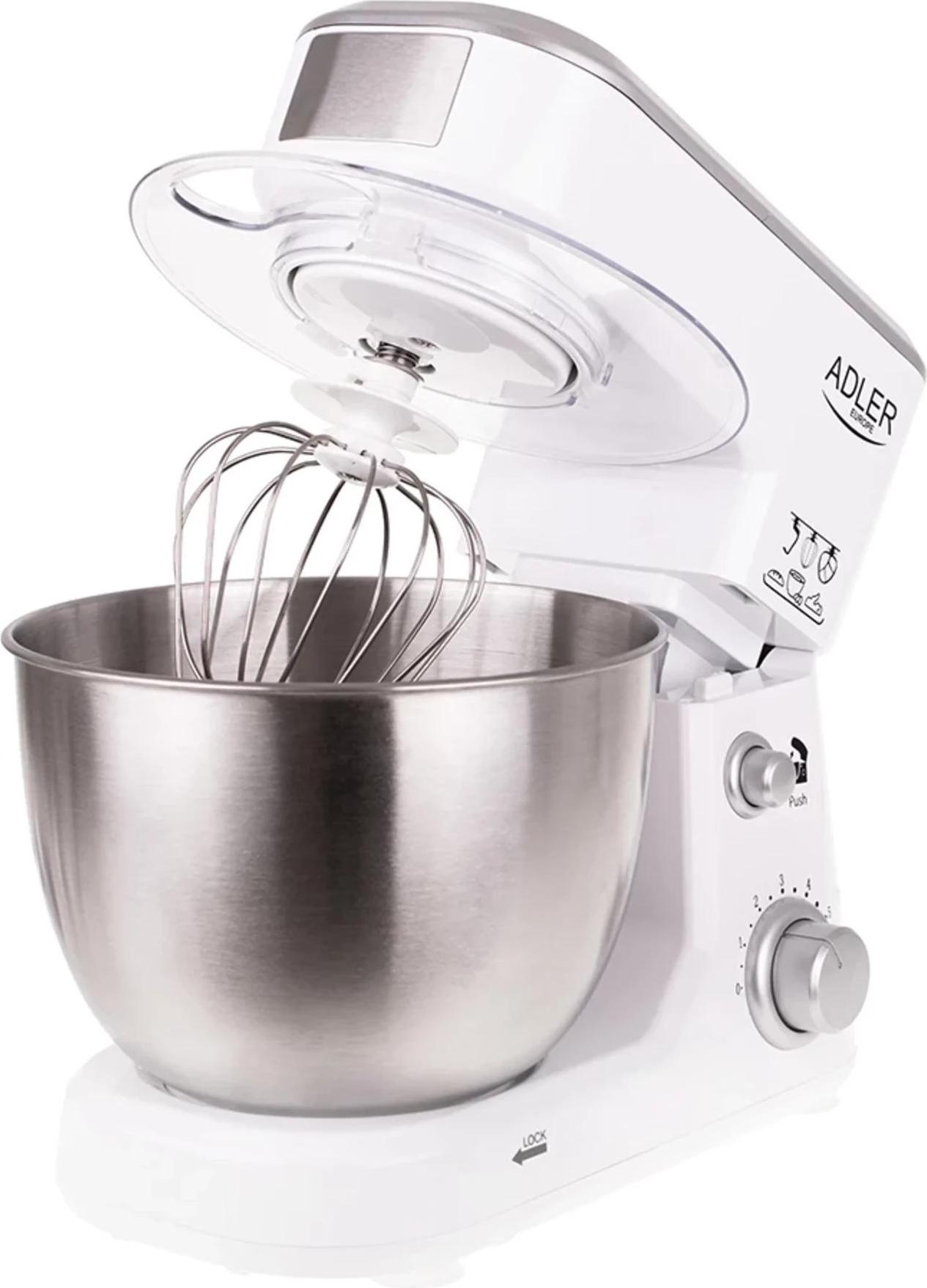 Adler AD 4216 Food Processor 4 Litres, 6 Speeds, Orbital Movement, 1000 W, White