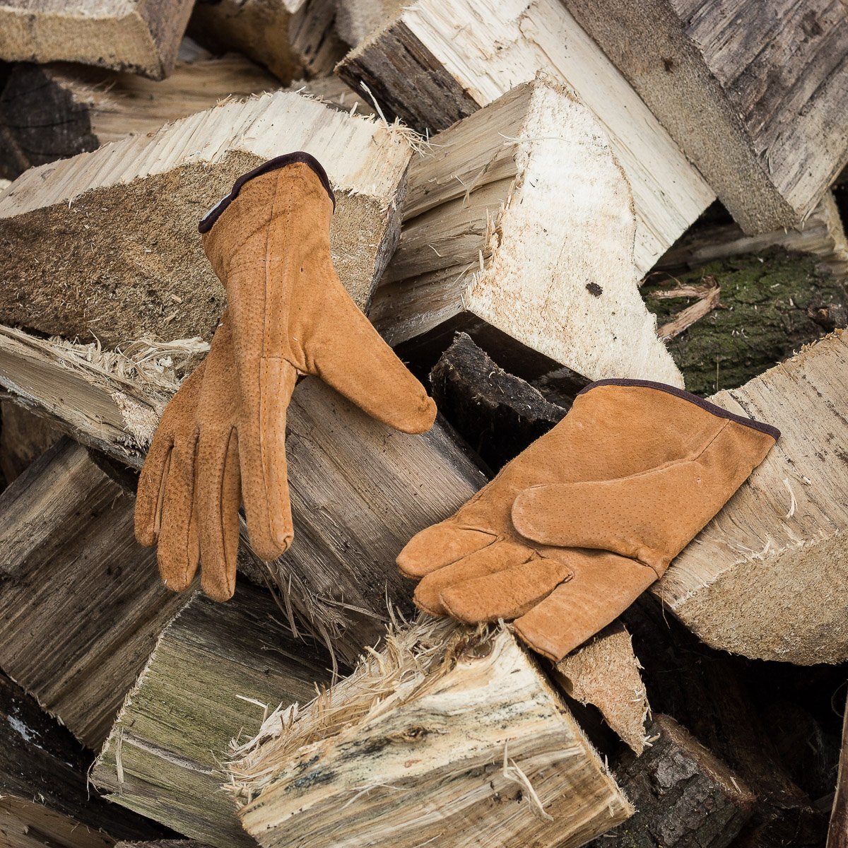 Antikas Gartenhandschuhe aus Schweinsleder, braune Lederhandschuhe, Arbeitshandschuhe