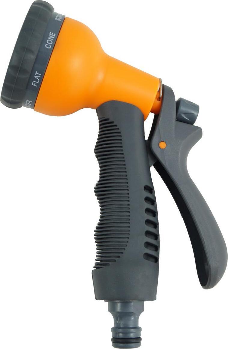 Jardinion Gartenbrause Handbrause Schlauchbrause Sprühpistole Wasserspritze Gartenbrause Grau, Multibrause, Gartenbewässerung, Regenbrause, Sprühkopf, Gartenbrause, Duschbrause Gartenschlauch 42513459000360