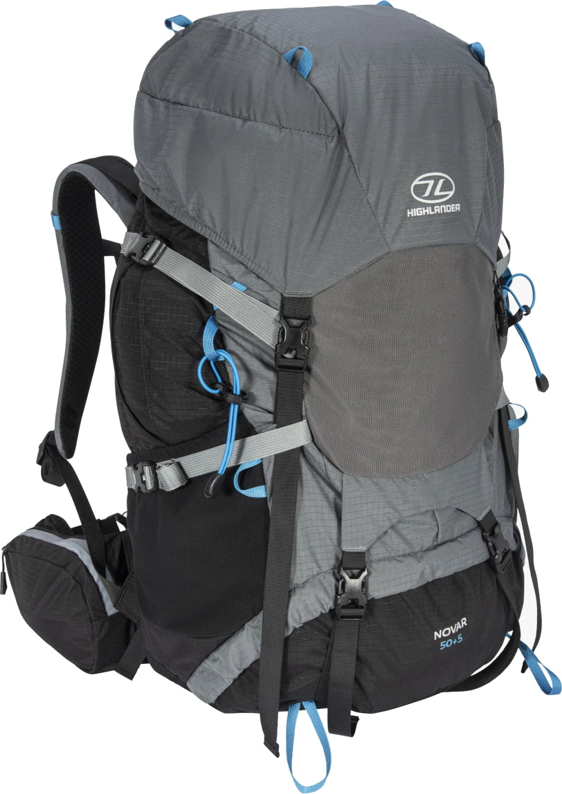 MOST Outdoor - Highlander Highlander Rucksack Novar Rucksack 50 + 5 Liter - Grau 3093