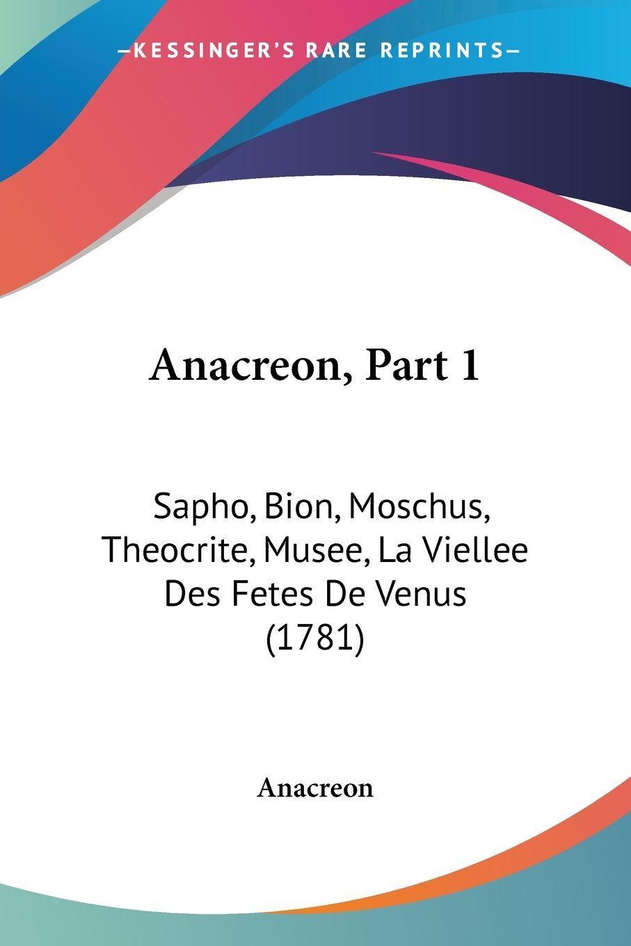Sonstige Verlage Anacreon, Part 1