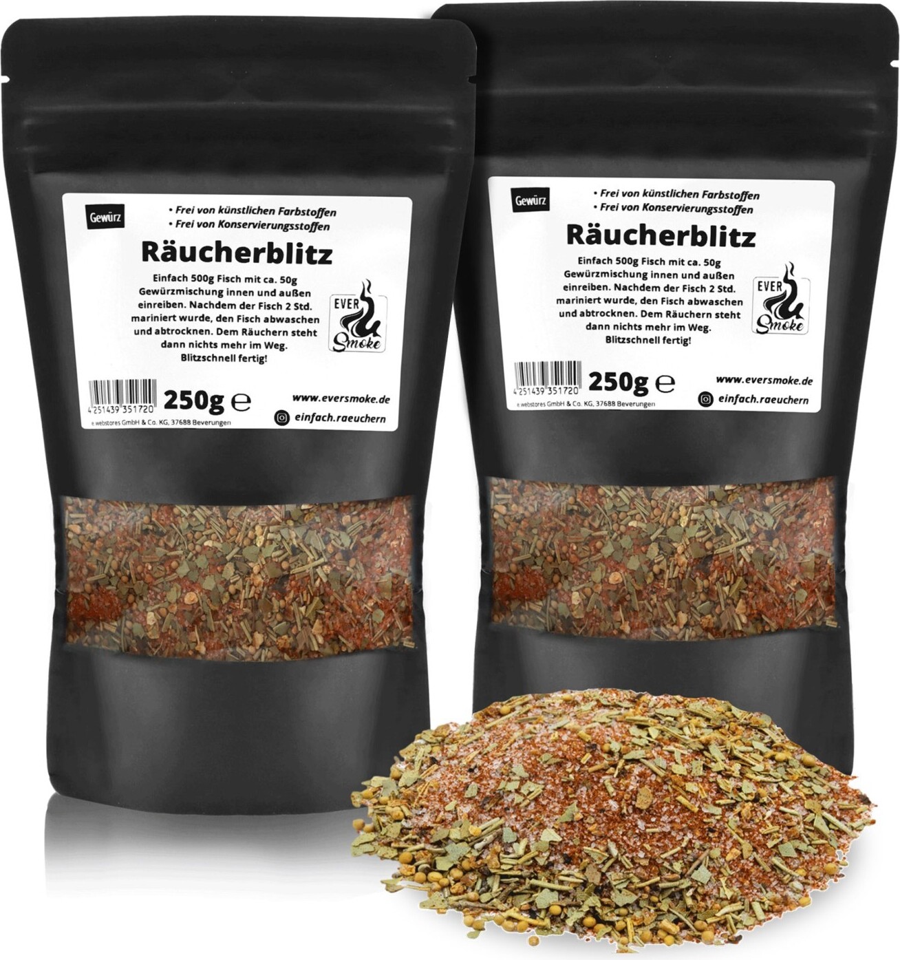 Eversmoke Räucherblitz 2 Stück Räuchergewürz-/Lake, 2x 250g 10-8516020