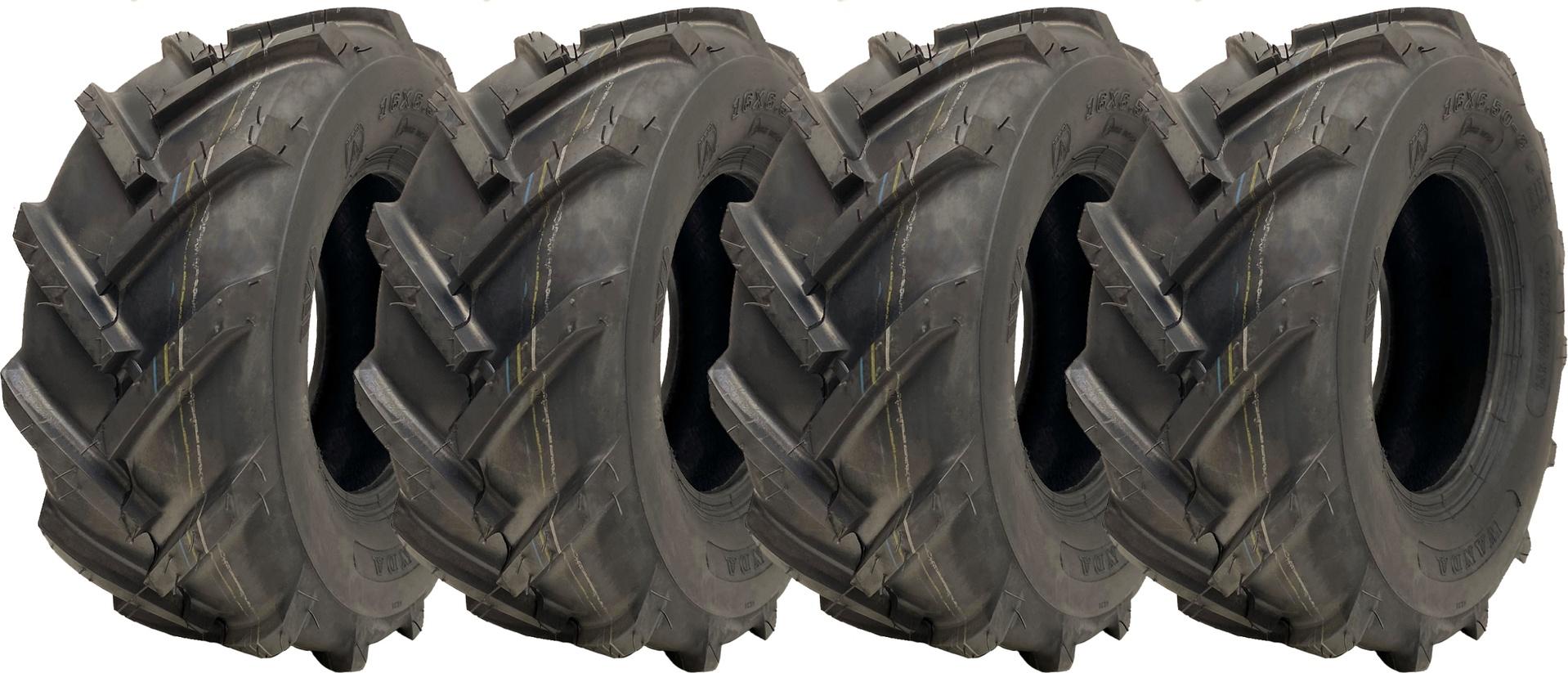 Parnells 16x6.50-8 Offene Reifen mit Stollen für Industrieanlagen Wanda P328 (Satz mit 4 Reifen) EC7302