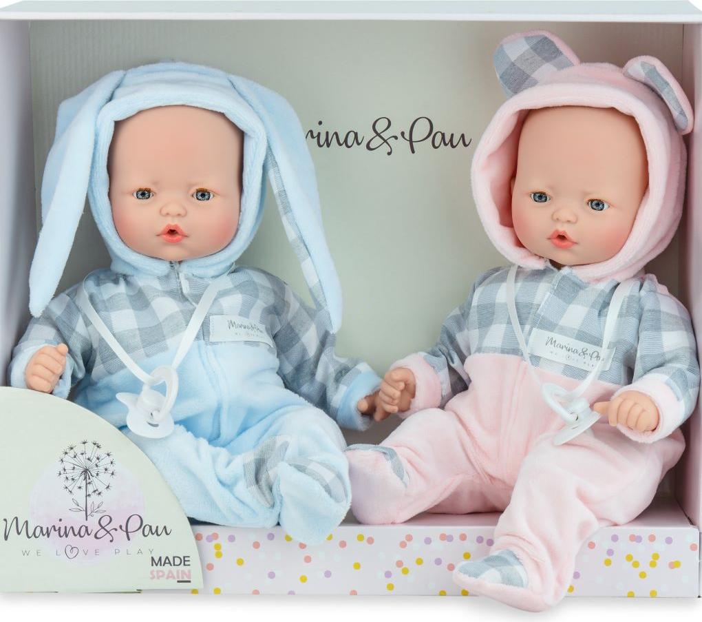 Spanische Pitus Zwillingspuppen 40cm - Marina & Pau