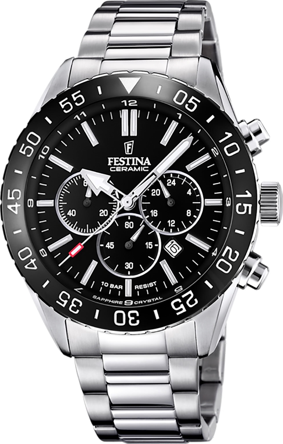 Festina pánske náramkové hodinky z nehrdzavejúcej ocele strieborné módne D2UF20575/3