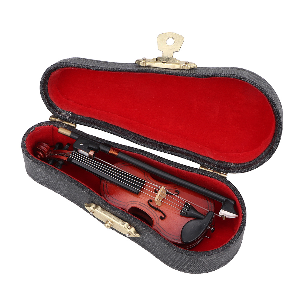 Cocosity Puppenhaus Violine, Miniatur Violine, Puppenhaus Miniatur Violine, Puppenhaus Zubehör, Puppenhaus Violine aus Holz