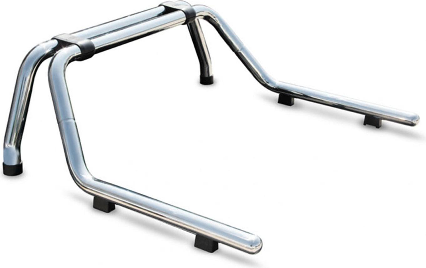 Omtec Überrollbügel Rollbar für Fiat Fullback 2016-2021 Gefärbten Stahl Ø76 Silber 97RBK076S