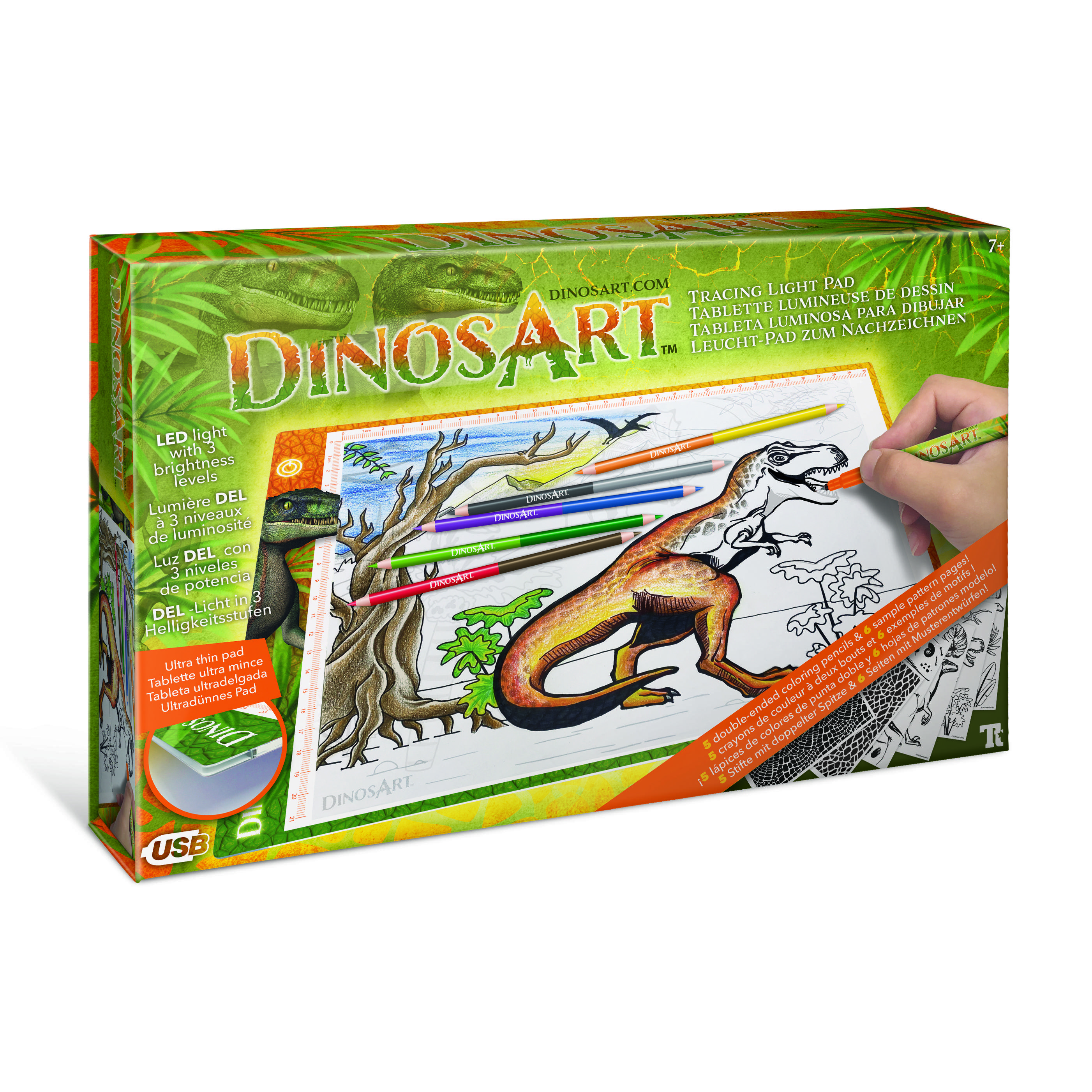 Toynamics Europe DinosArt Dino Leuchtpad zum Nachzeichnen 10431715_0
