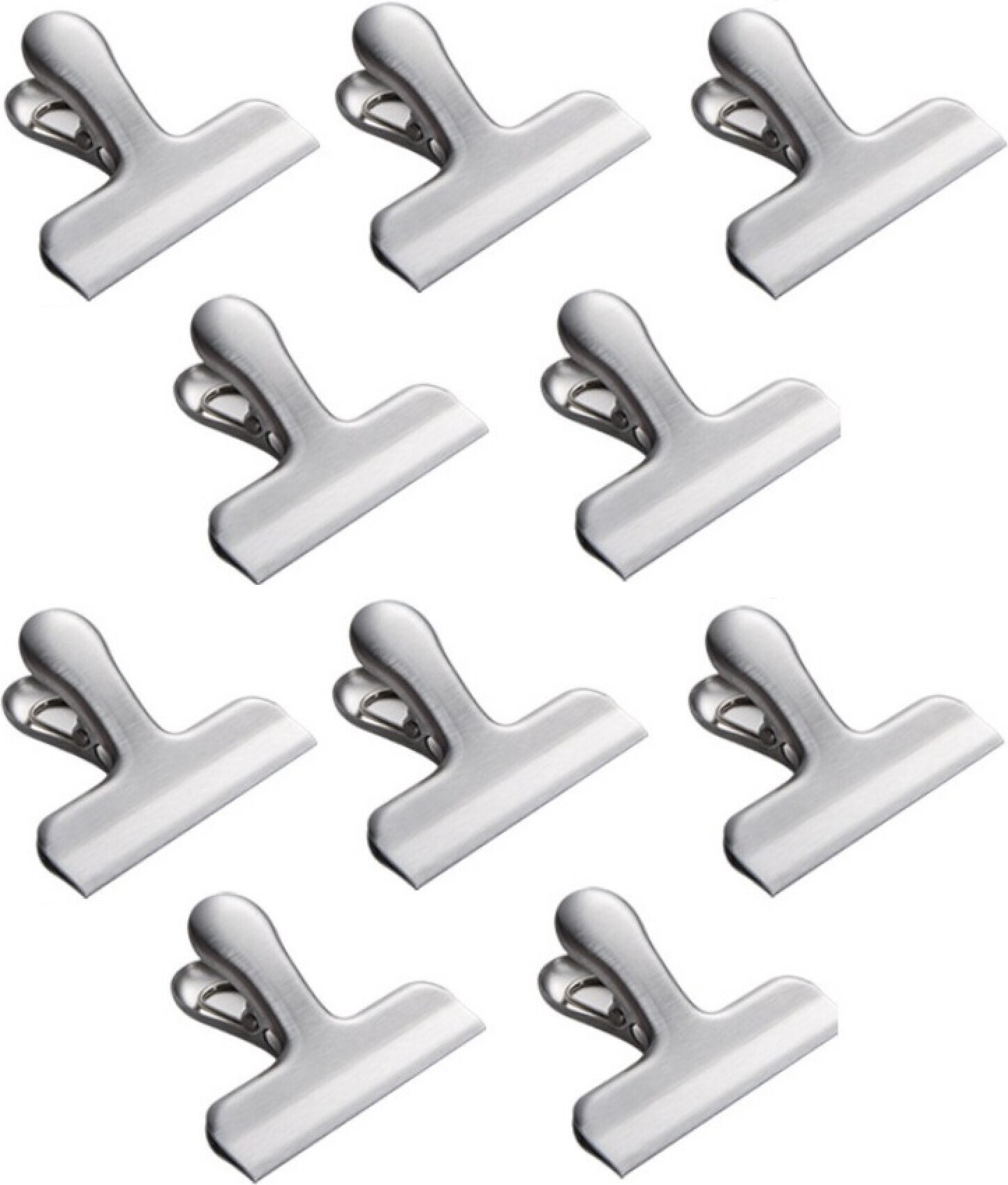 Clip Di Tenuta In Acciaio Inox Per Alimenti – 12 Pezzi (8 Cm E 11,5 Cm) – Fermasacchetti Per Caffè, Pane, Pasta E Organizzazione Casa - 3