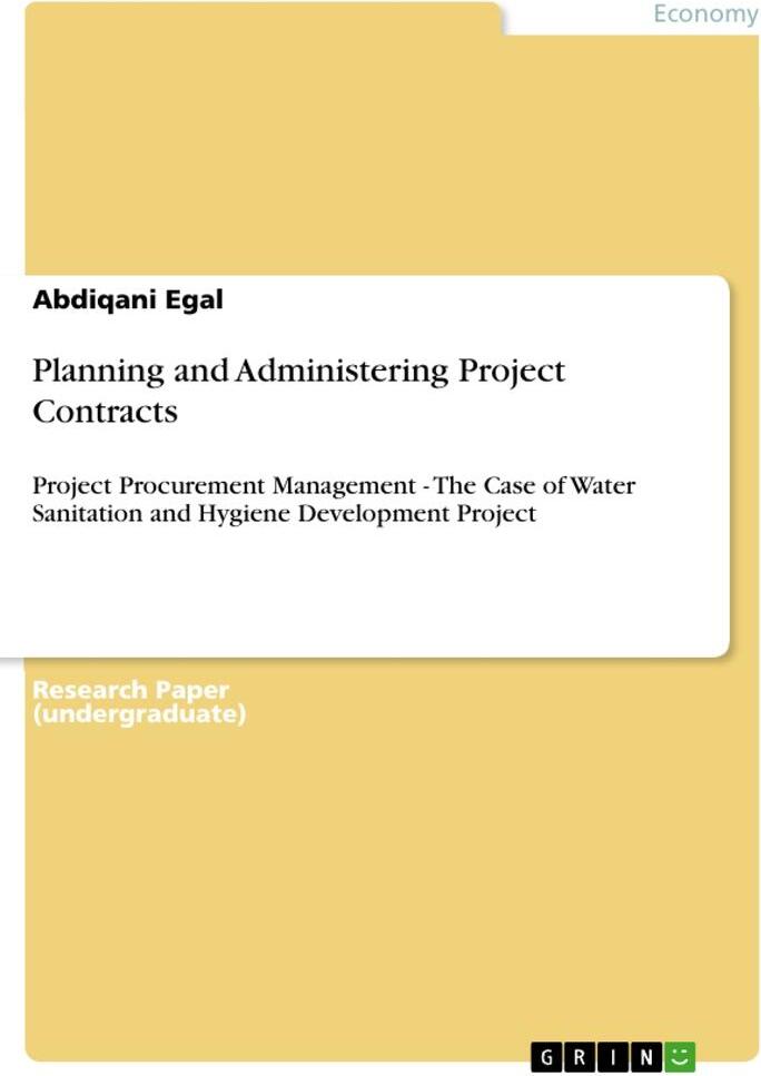 Sonstige Verlage Planning and Administering Project Contracts