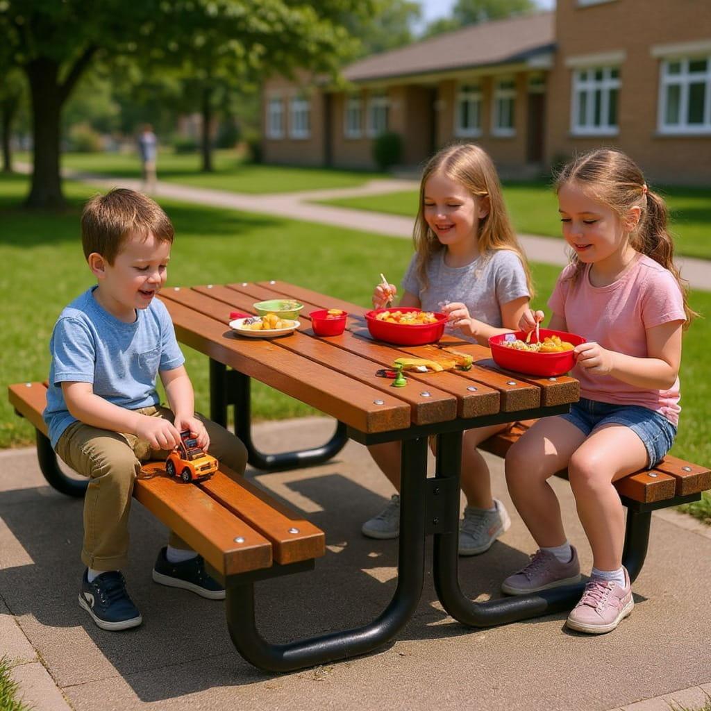 Sonstige Mini-picknicktisch Miniaturmodell für Kinder Holztisch 100 cm Modern Neu Mahagoni