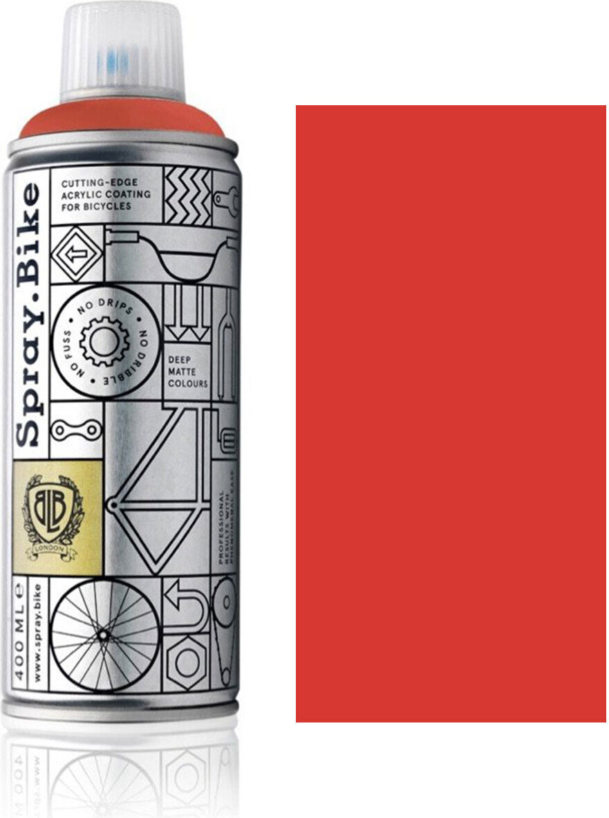 SPRAY.BIKE Fahrrad Lackspray Keine GRUNDIERUNG notwendig - Acryllack Spray 400 ml, Farbe:Coventry Red COSMOS-48204