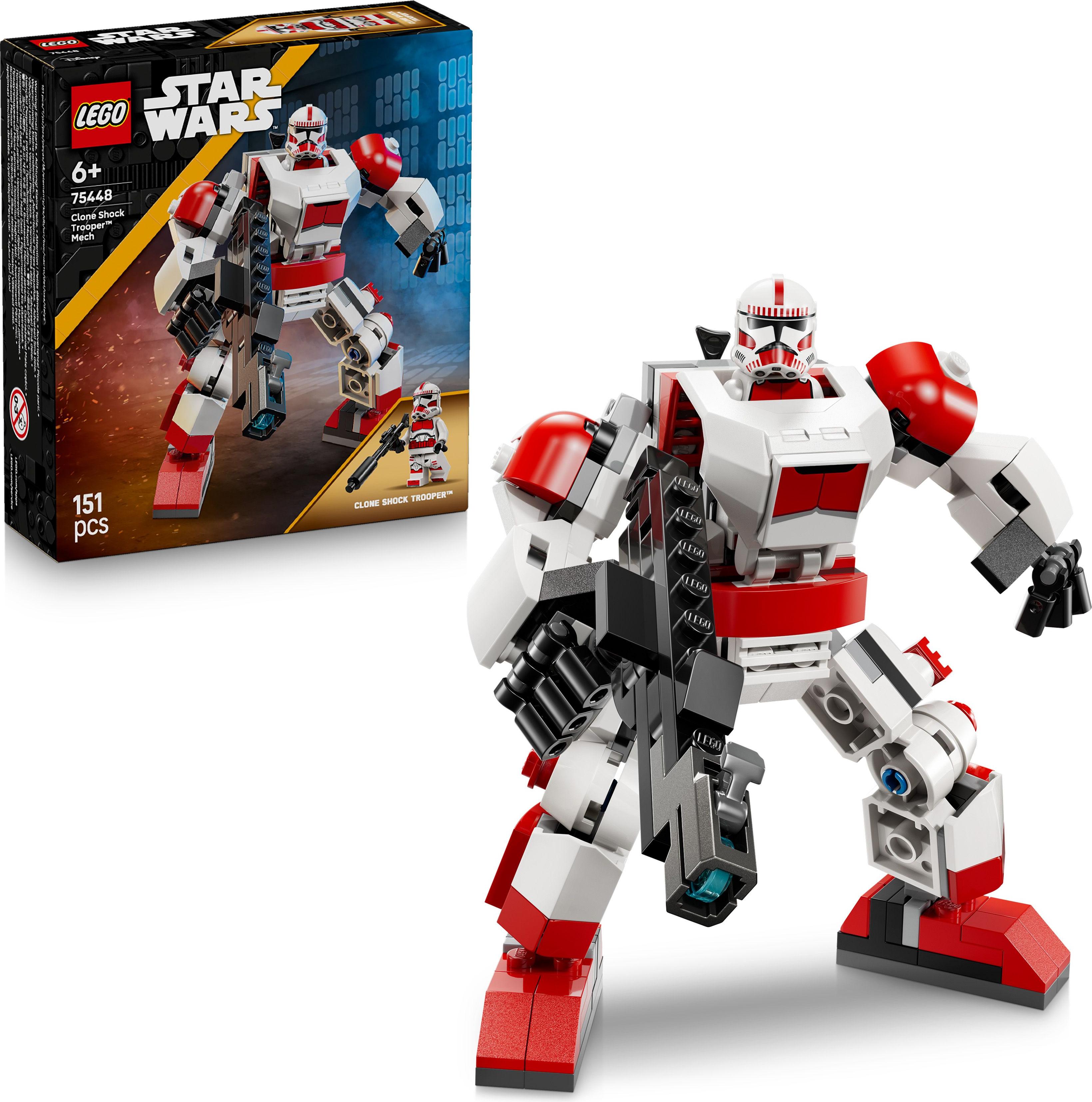 LEGO Star Wars 75448 Klon-Schocktruppen Mech - Bewege­liche Actionfigur mit Blastergewehr & Minifigur - Modellbau für Kinder - Geschenk für Jungen ab 6 Jahren & Star-Wars-Fans