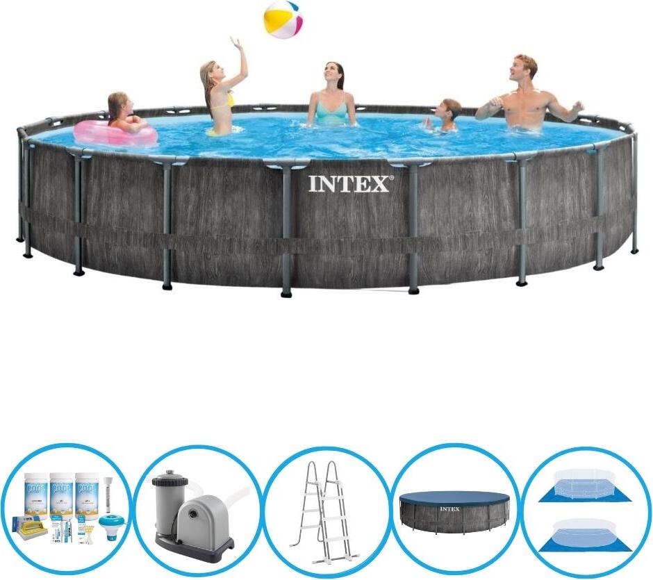 Balenie bazéna Intex Pool Prism Frame Greywood - 549x122 cm