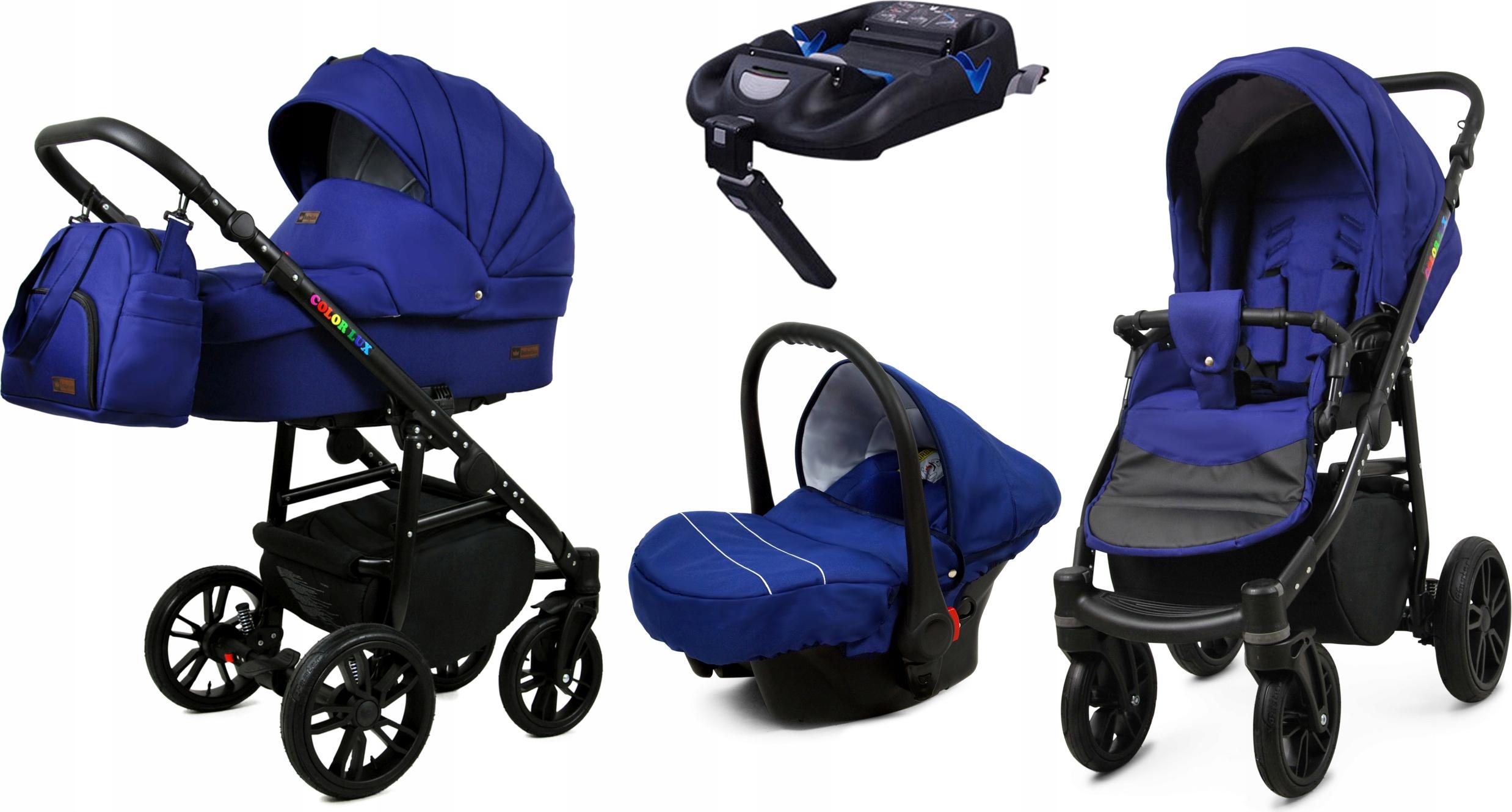 BabyLux Color Lux | 4in1 Kinderwagen Set | Sailor Blue | Kombikinderwagen | Kinderwagenset | Is