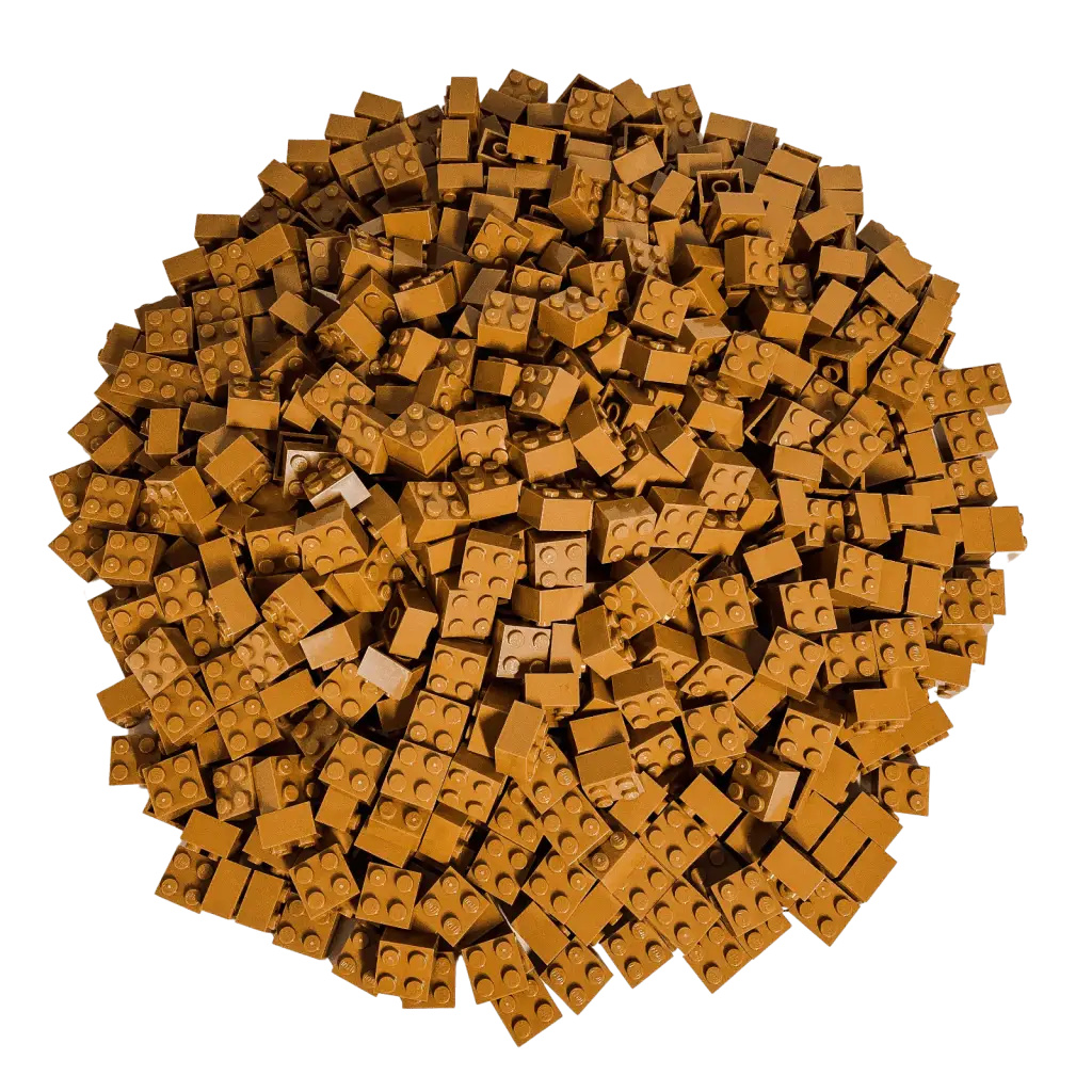 LEGO® 2x2 kocky Vysoké kocky Nugát - 3003 NEW! Množstvo 250x