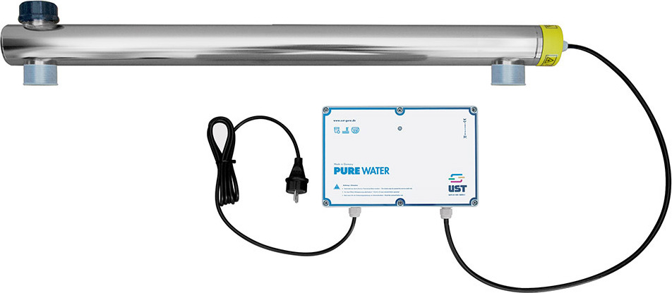 UST UV Anlage PURE 2.4 40 Watt zur Entkeimung von Wasser 2 Zoll / inch