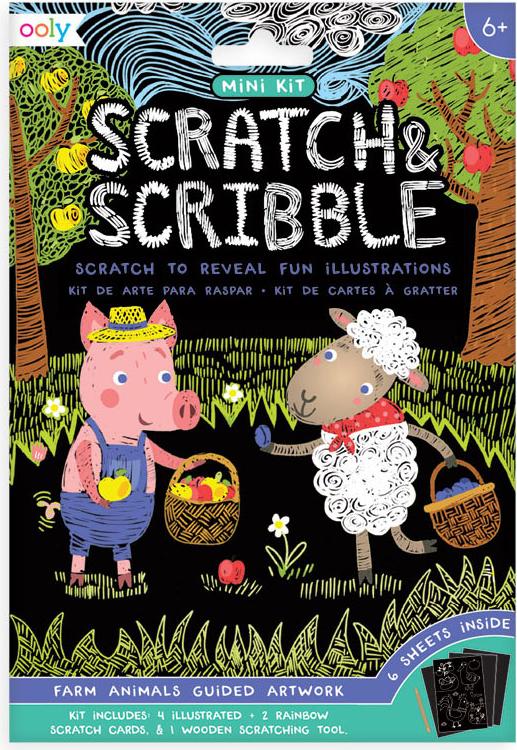 Ooly Scratch Mini Scratch & Scribble - Haustiere 02.161-057