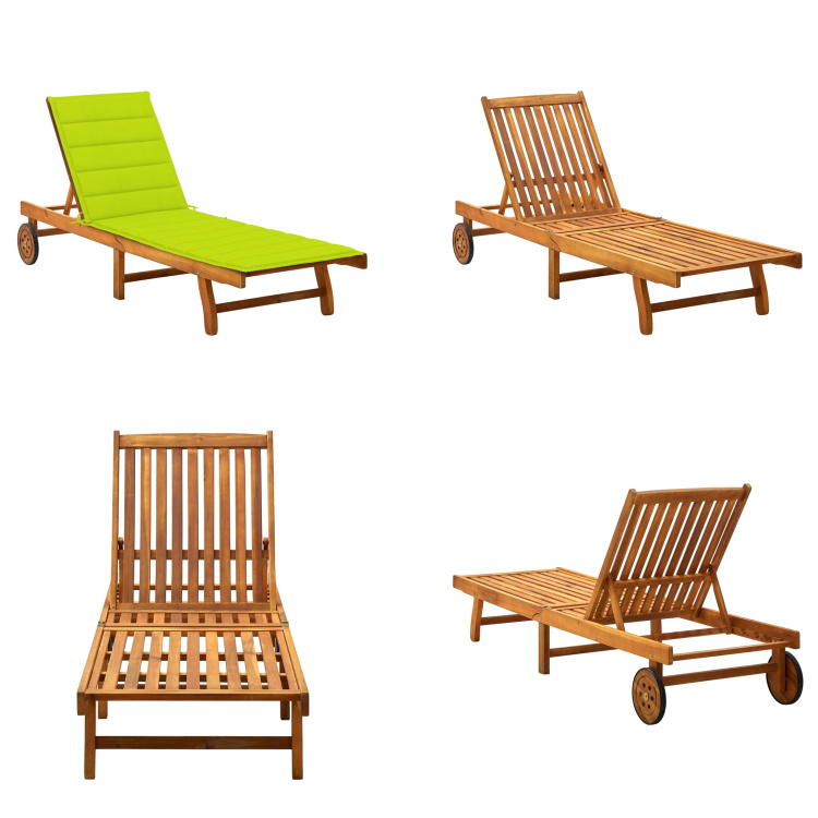 vidaXL Lehátko s opierkou Akáciové masívne drevo - Lehátko - Lehátka - Drevené ležadlo - Drevené ležadlá