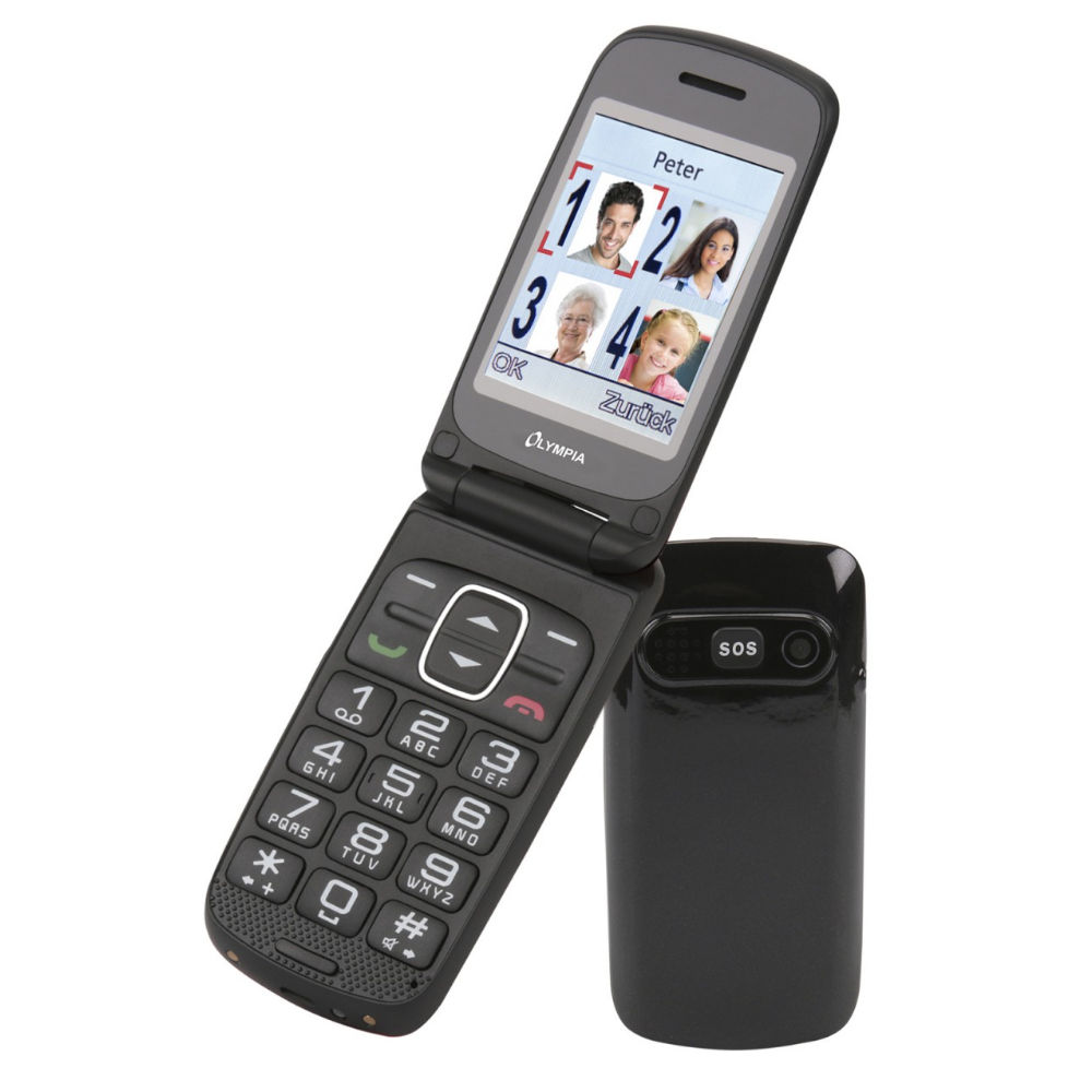 OLYMPIA Seniorenhandy Primus Senioren Komfort Mobiltelefon, große Tasten, Anthrazit 2232