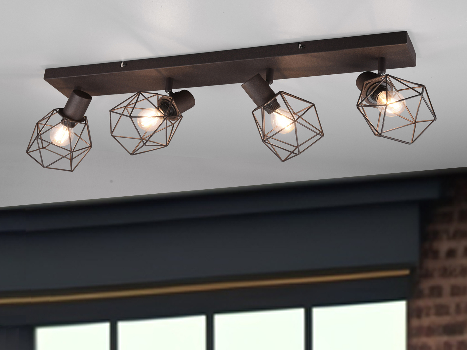 Meine Wunschleuchte Industrielampen Deckenstrahler Gitterlampen Deckenleuchte Industrial Flurlampen SP1CAGE04R