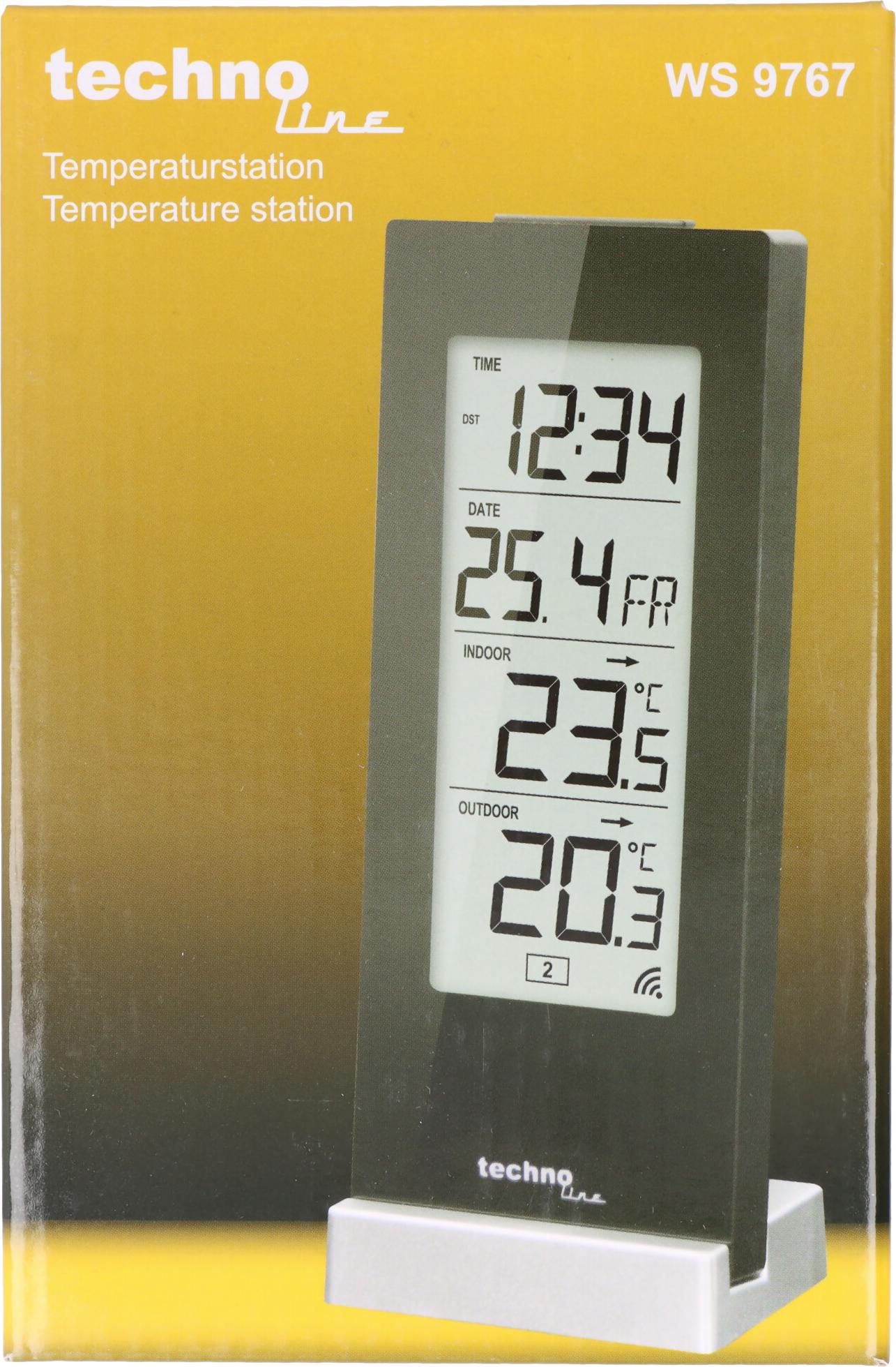 Technoline WS 9767, Schwarz, Innen-Thermometer, Außen-Thermometer, Thermometer, Thermometer, F, °C, AA
