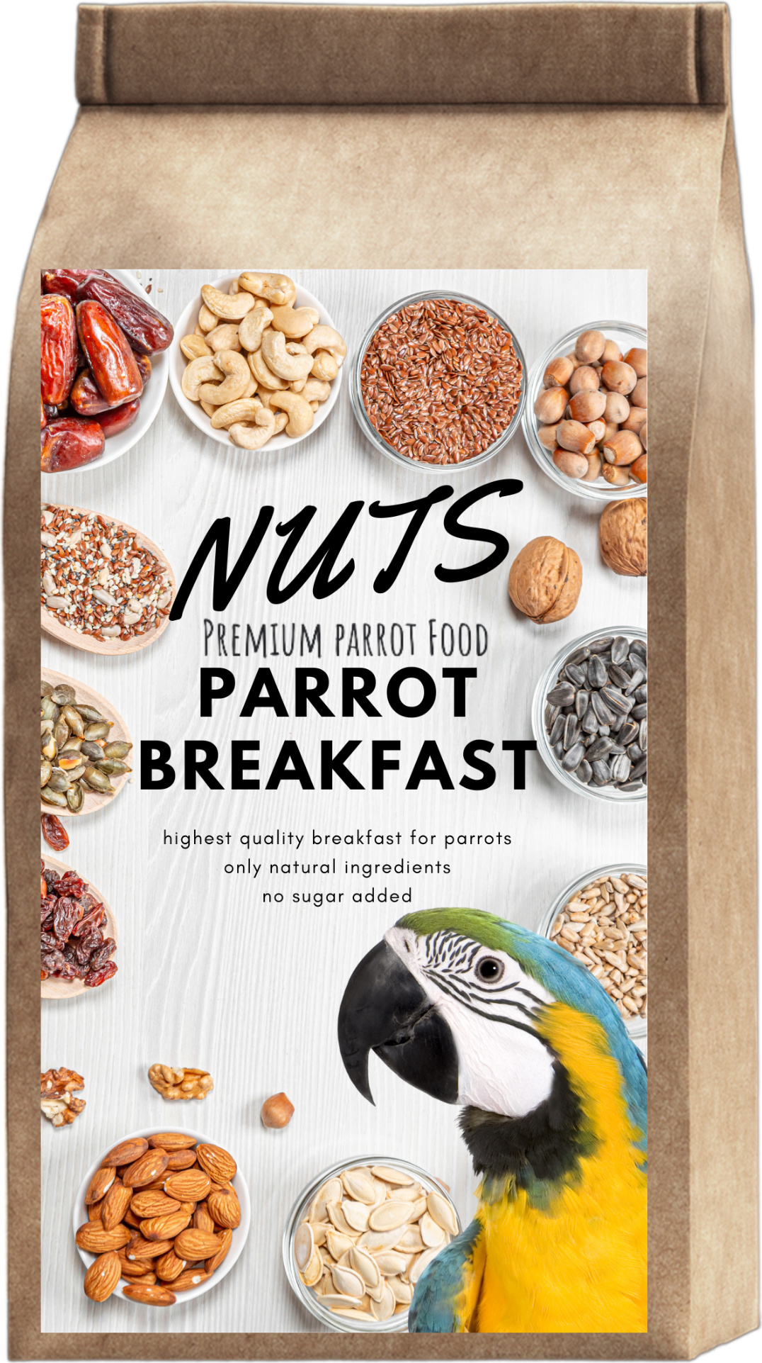 Premium Parrot Food HOT NUTS Papageienfrühstück | Papageienfrühstücks- oder Abendessen | Warmes Futter für Papageien 100g