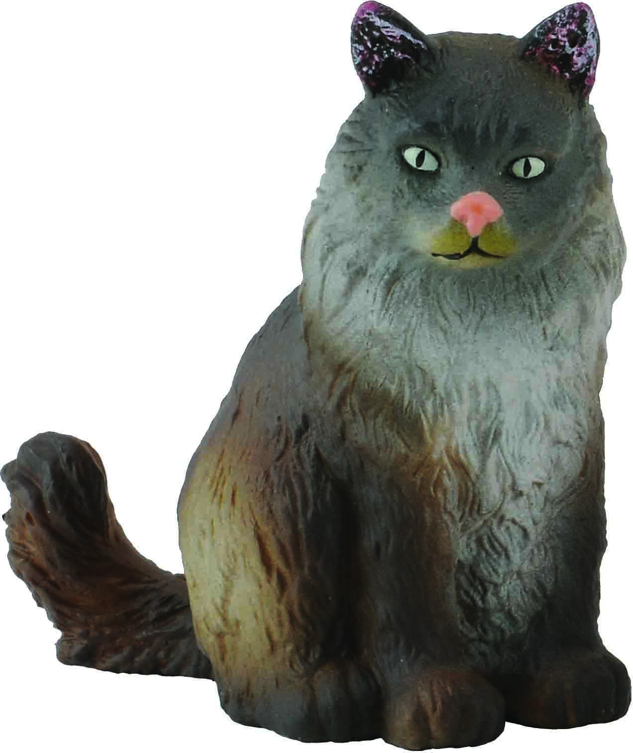 Collecta 88327 Norwegische Waldkatze sitzend 5 cm Hunde und Katzen