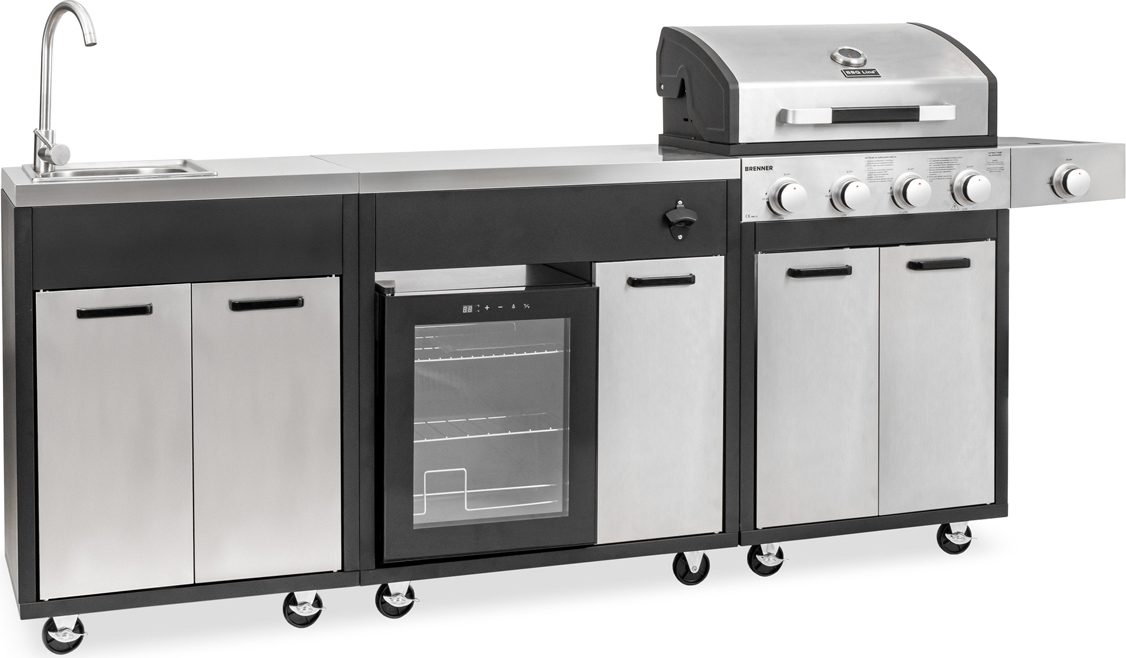 nabbi Záhradná kuchyňa Baster K4PLUS - čierna / chróm